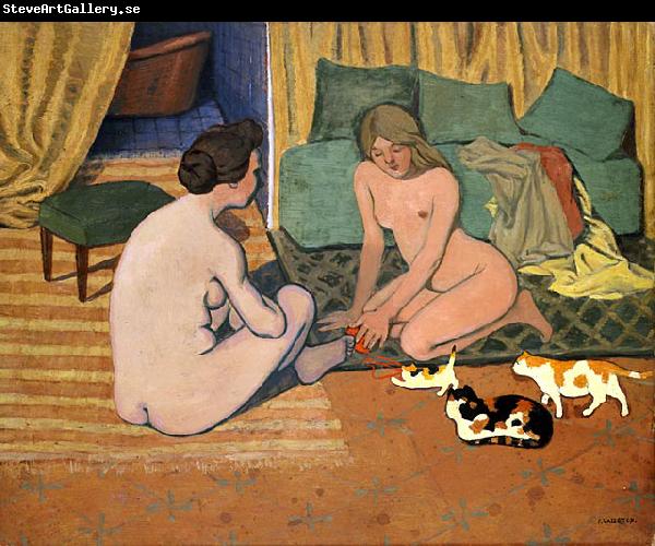 Felix Vallotton Femmes nues aux chats